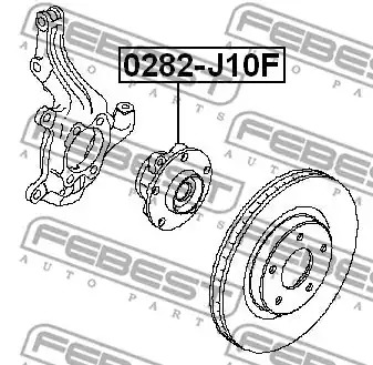 Ступица колеса FEBEST 0282-J10F