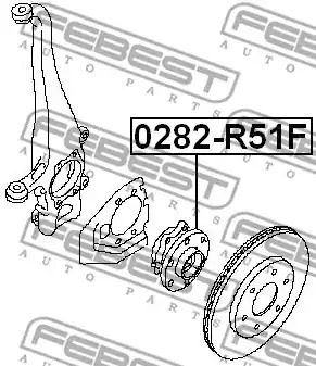 Ступица колеса FEBEST 0282-R51F