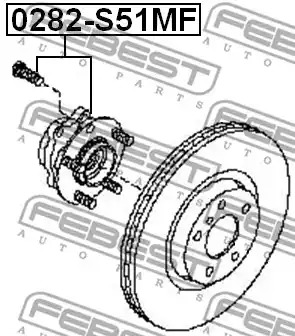 Ступица колеса FEBEST 0282-S51MF