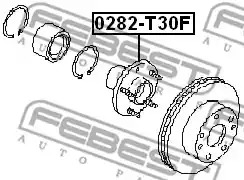 Ступица колеса FEBEST 0282-T30F