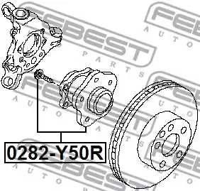 Ступица колеса FEBEST 0282-Y50R