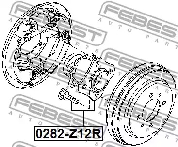 Ступица колеса FEBEST 0282-Z12R