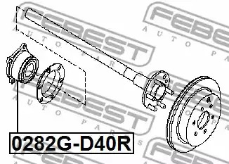 Ступица колеса FEBEST 0282G-D40R