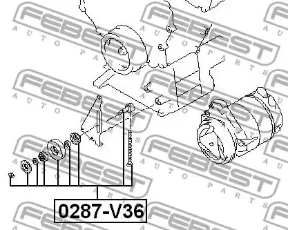 Ролик FEBEST 0287-V36