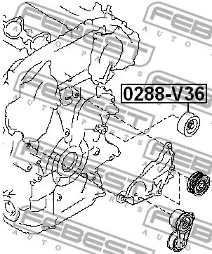 Ролик FEBEST 0288-V36