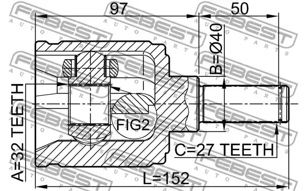 Шарнир FEBEST 0311-CFLH