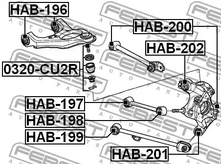 Шарнир FEBEST 0320-CU2R