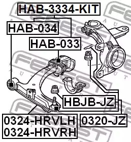 Шарнир FEBEST 0320-JZ