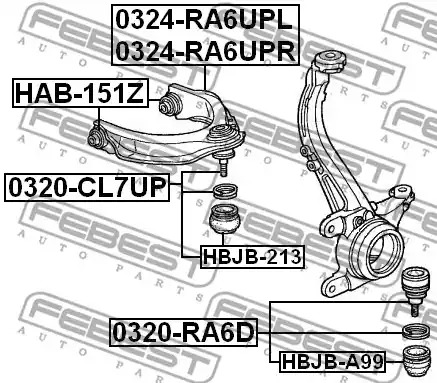 Шарнир FEBEST 0320-RA6D