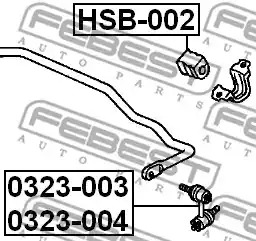 Стойка FEBEST 0323-004