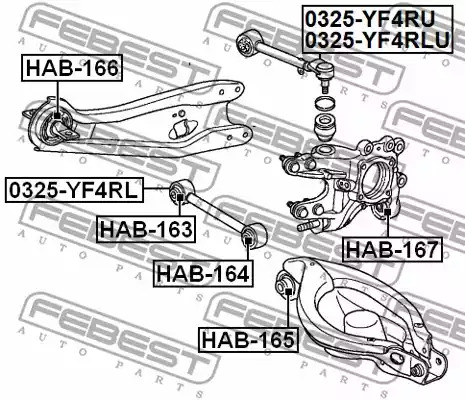 Рычаг независимой подвески колеса FEBEST 0325-YF4RL