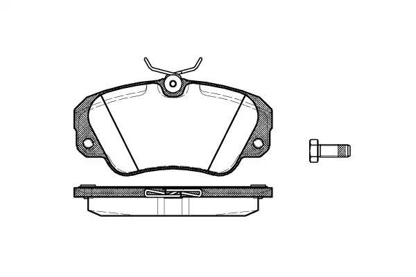 Комплект тормозных колодок WOKING P2823.00 (PSA282300, 20197, D720-7588)