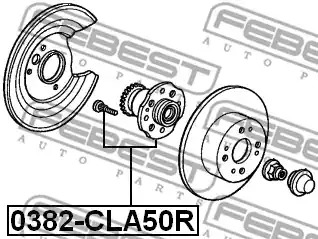 Ступица колеса FEBEST 0382-CLA50R