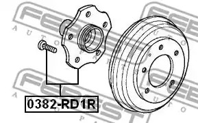 Ступица колеса FEBEST 0382-RD1R