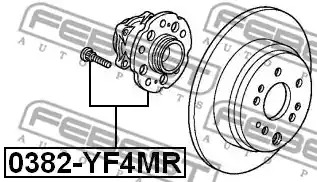 Ступица колеса FEBEST 0382-YF4MR