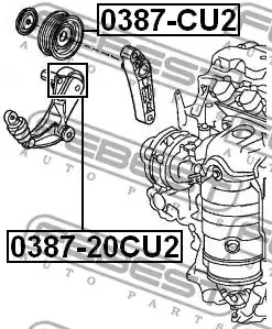 Ролик FEBEST 0387-20CU2