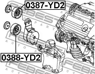 Ролик FEBEST 0387-YD2