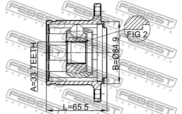 Шарнир FEBEST 0411-KB4RH