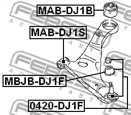 Шарнир FEBEST 0420-DJ1F