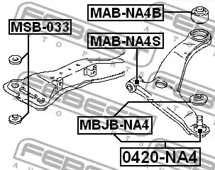 Шарнир FEBEST 0420-NA4