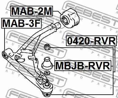 Шарнир FEBEST 0420-RVR