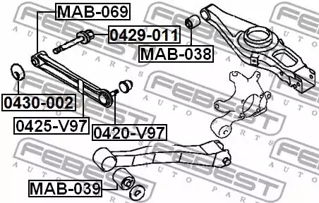 Шарнир FEBEST 0420-V97