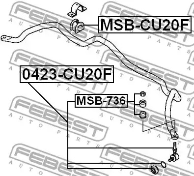 Стойка FEBEST 0423-CU20F