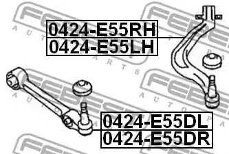 Рычаг независимой подвески колеса FEBEST 0424-E55DR