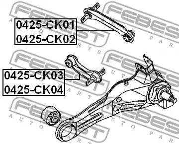 Рычаг независимой подвески колеса FEBEST 0425-CK01