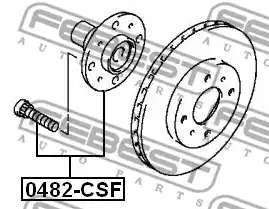 Ступица колеса FEBEST 0482-CSF