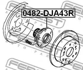 Ступица колеса FEBEST 0482-DJA43R