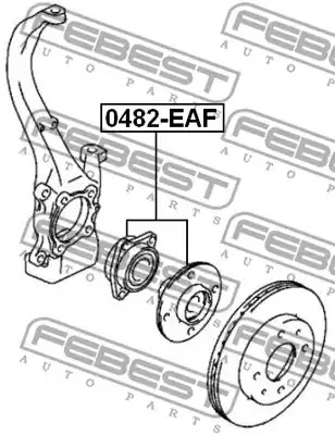 Ступица колеса FEBEST 0482-EAF