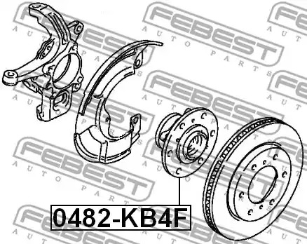 Ступица колеса FEBEST 0482-KB4F