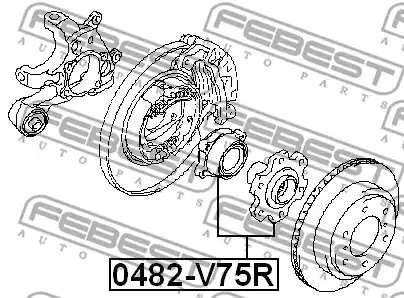 Ступица колеса FEBEST 0482-V75R