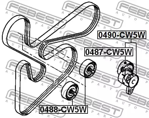 Ролик FEBEST 0487-CW5W