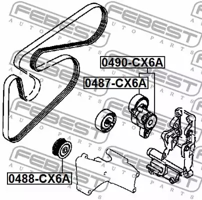 Ролик FEBEST 0487-CX6A