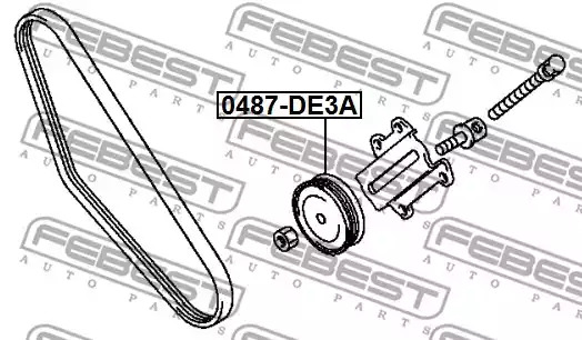 Ролик FEBEST 0487-DE3A