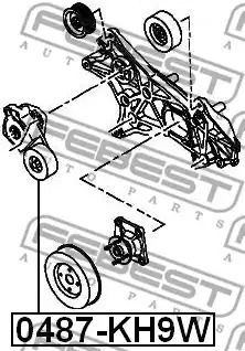 Ролик FEBEST 0487-KH9W