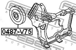 Ролик FEBEST 0487-V75