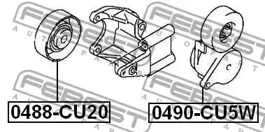 Ролик FEBEST 0488-CU20