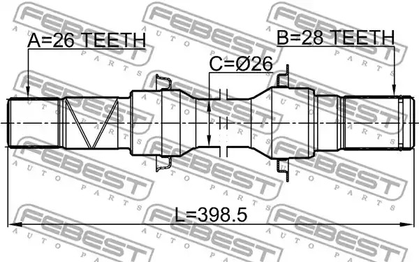 Вал FEBEST 0512-M2ATRH