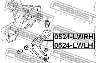 Рычаг независимой подвески колеса FEBEST 0524-LWLH