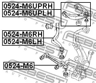 Рычаг независимой подвески колеса FEBEST 0524-M6LH