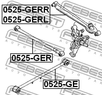 Рычаг независимой подвески колеса FEBEST 0525-GERL