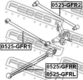 Рычаг независимой подвески колеса FEBEST 0525-GFR1