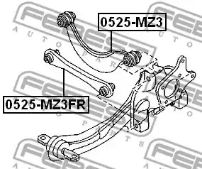 Рычаг независимой подвески колеса FEBEST 0525-MZ3FR