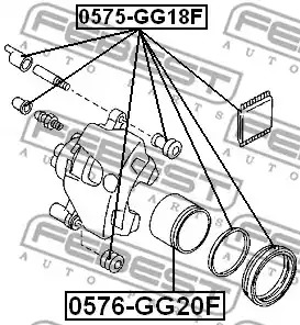 Поршень FEBEST 0576-GG20F