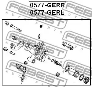 Тормозной суппорт FEBEST 0577-GERL