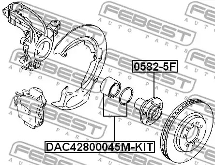 Ступица колеса FEBEST 0582-5F