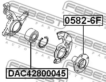 Ступица колеса FEBEST 0582-6F